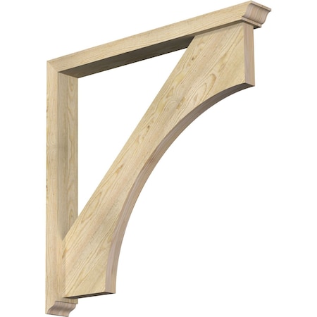 Westlake Traditional Rough Sawn Bracket W/ Offset Brace, Douglas Fir, 4W X 34D X 34H